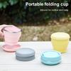Silicone Folding Water Cup with Lanyard 180ML Reusable Portable Drinking Mug Wide-Mouth Lightweight