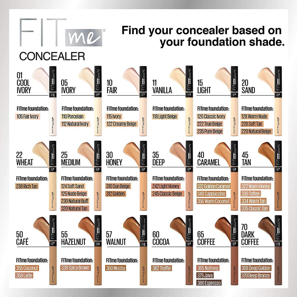Жидкий корректор Maybelline Fit Me, естественное покрытие, без масла