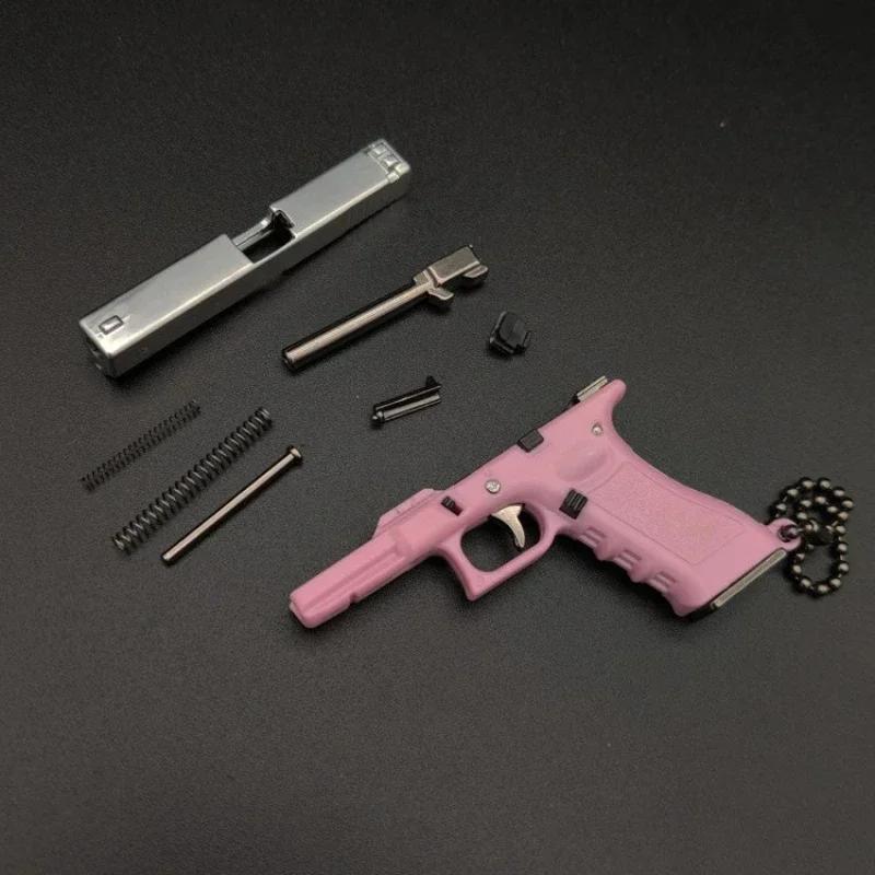 Полусплав 1:3 Glock пистолет модель металлический мини G17 игрушечный пистолет съемный DIY брелок подвеска украшения детская игрушка