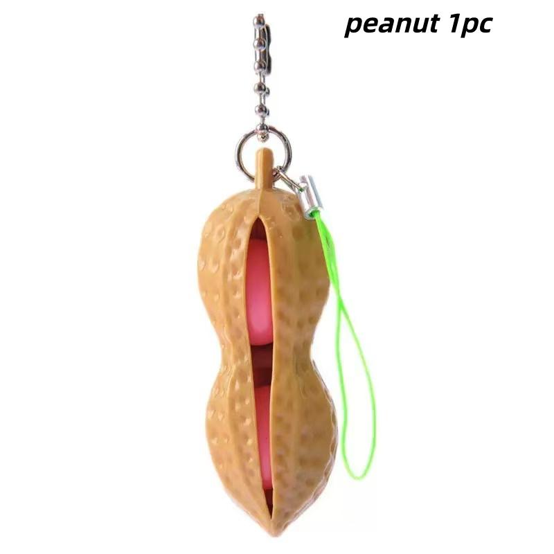 Fidget Toys Edamame Squishy Keychain Stress Relief Squeeze Peas Beans Cute Adult Toy Decompression Pack
