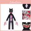 Костюм Комбинезон Косплей Голова Сирены Ребенок Черный Кот Вечеринка на Хэллоуин