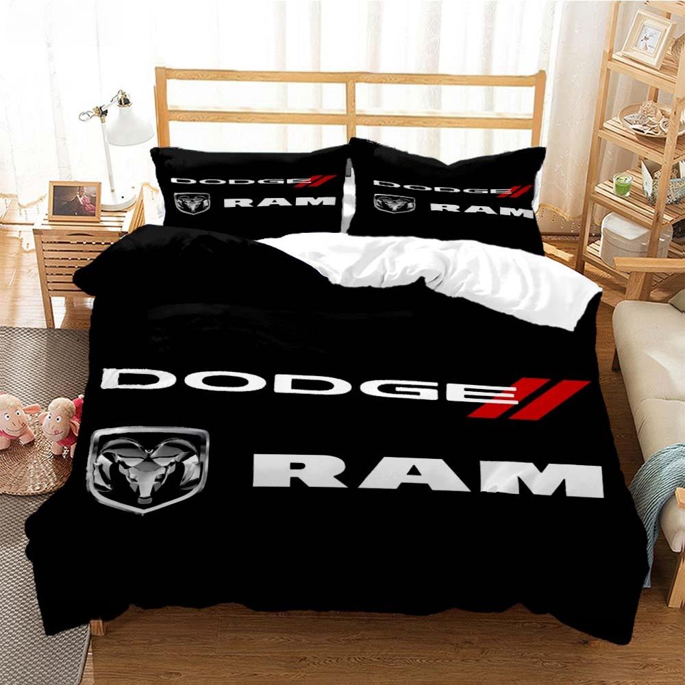 Мода D-Dodge-Ram-Автомобиль Всесезонный пододеяльник Одеяло Постельные комплекты Мягкий пододеяльник и наволочки Односпальный_Двуспальный_Королевский_Кинг