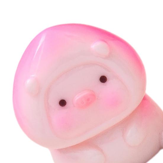 Миниатюрная фигурка свиньи Мини-фигурка розовой свинки Мультяшное животное из смолы Топперы для торта для DIY Сказочного сада Моховый пейзаж Террариум Комнатное растение Кукольный домик