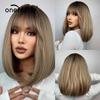 OneNonly Короткий парик Боб Натуральный светлый парик Женские парики для женщин Ежедневные термостойкие волосы