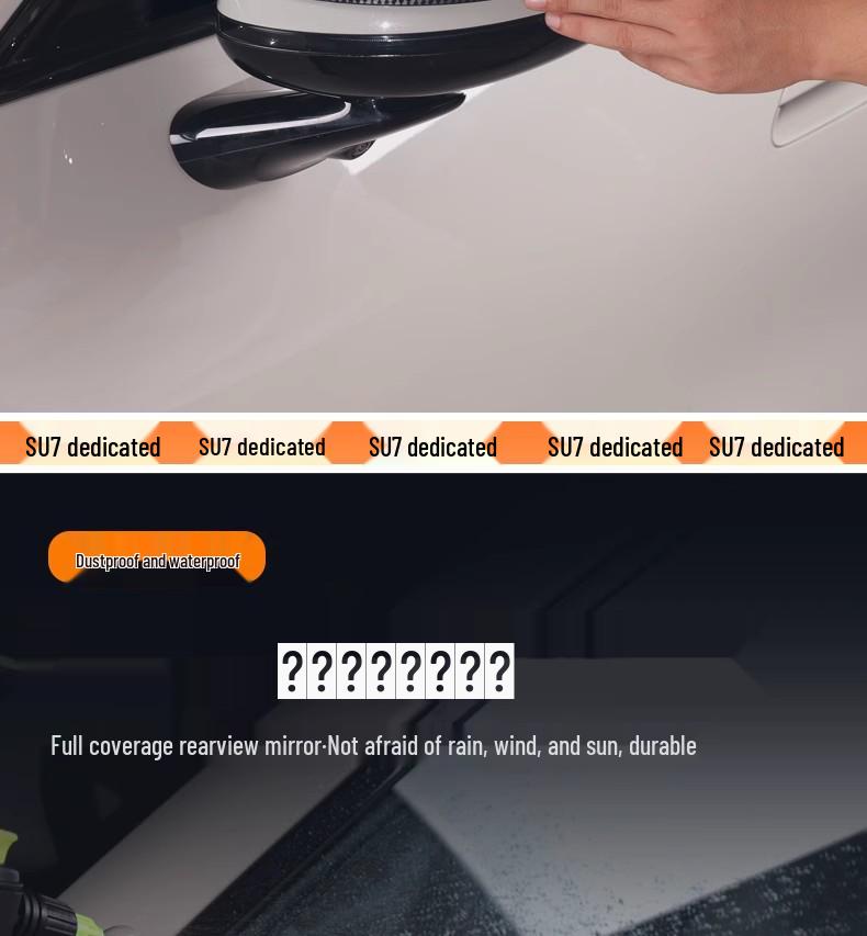 Защитная крышка из углеродного волокна для зеркала заднего вида Xiaomi SU7 для защиты от столкновений и модификации экстерьера.