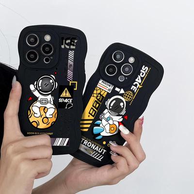 Мягкий чехол из ТПУ в форме волны астронавта для Realme C55 C53 11 Tecno Spark 10C IPhone Vivo Y35 Y02 Samsung S23 Ultra A53 Redmi Note 12 Pro Note 11