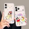 Мультяшный чехол Himawari Shin для iPhone 17 Pro Max 12 Mini 7 8 11 15 16 13 Pro XR XS Max Air 14 Plus Мягкая крышка для телефона