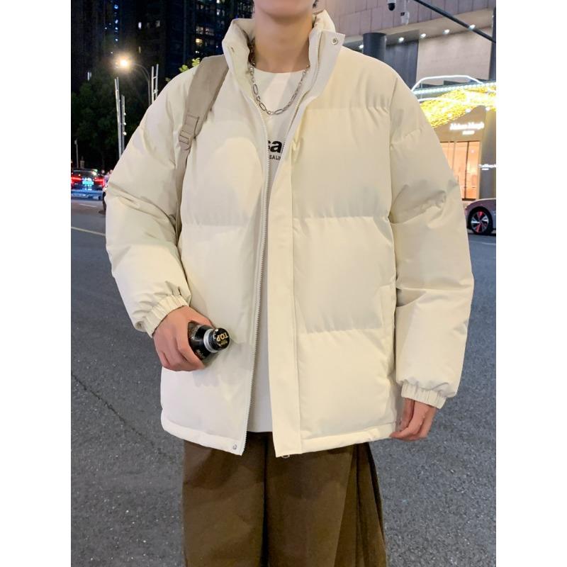 Мужское хлопковое пальто, осенне-зимнее новое утолщенное хлопковое пальто со стойкой, повседневная ветрозащитная теплая хлопковая куртка