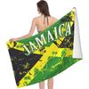 Банные полотенца с флагом Ямайки, Ямайское пляжное полотенце, Быстросохнущие банные полотенца, Мягкое банное полотенце для плавания, Кемпинга, Отеля, Спорта, Ванной комнаты, 32×52 дюйма