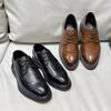 Autumn Breathable Casual Leather Shoes 45 British Business Dress Groom Wedding Shoes 46 Large Size Shoes 19936-P