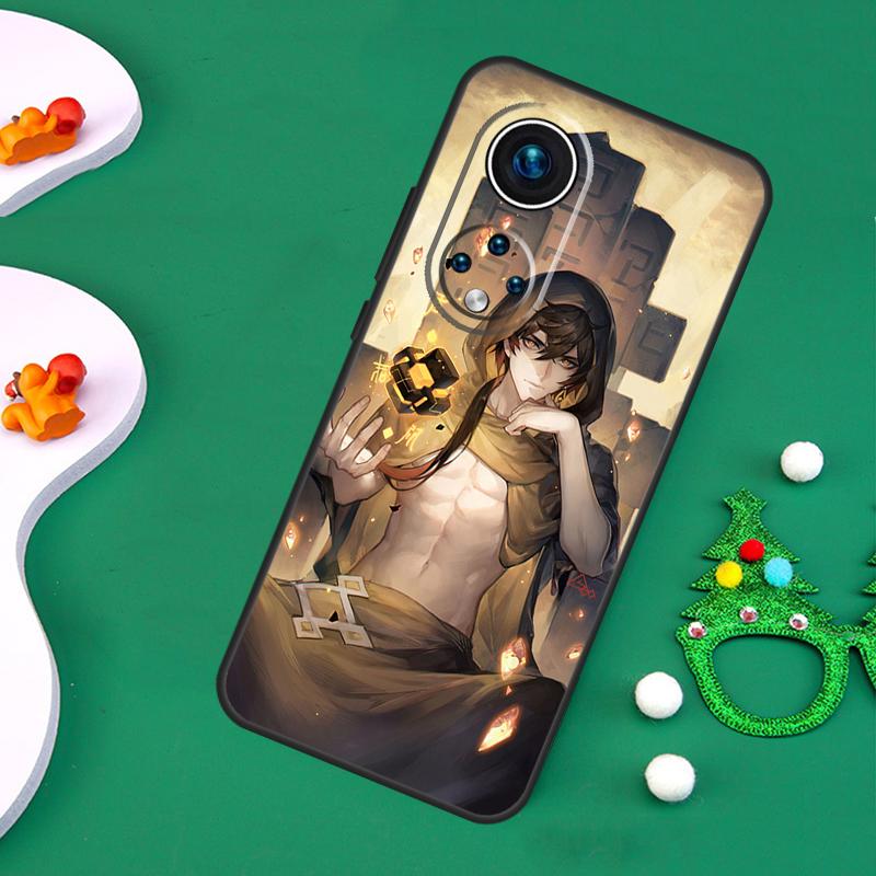 Чехол Genshin Impact Чжун Ли для Honor Magic 7 Pro 6 5 50 70 90 200 Lite X9b X9a X8a X8b X7a X6a X8 X9 X9c