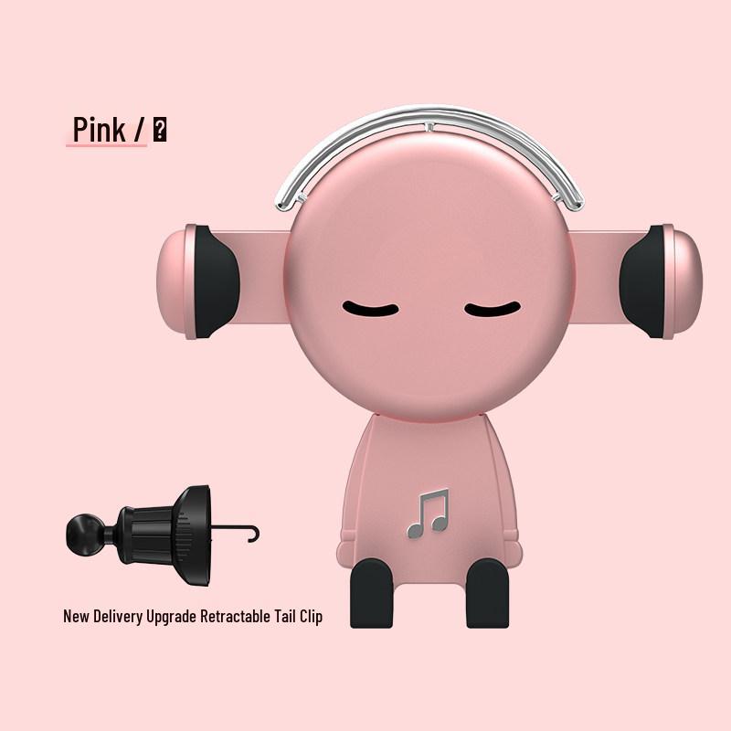 Cute Cartoon Automatic Gravity Air Vent Car Phone Holder Stand