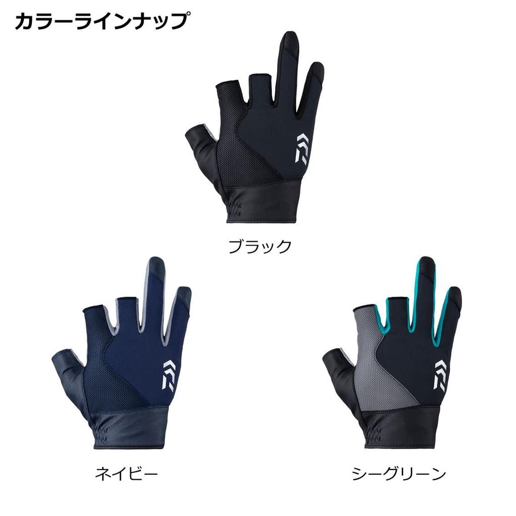 Перчатки Cool Gloves 3 Cut Navy L [Daiwa] DG-3023