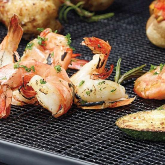 Коврик для гриля для барбекю предотвращает падение еды, равномерно приготовленный на гриле, антипригарный, устойчив к высоким температурам, легко чистится, коврик для гриля