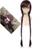 Токо Фукава Косплей Парик Danganronpa Another Episode: Ультра отчаяние темно-фиолетовые длинные косы термостойкие парики из синтетических волос