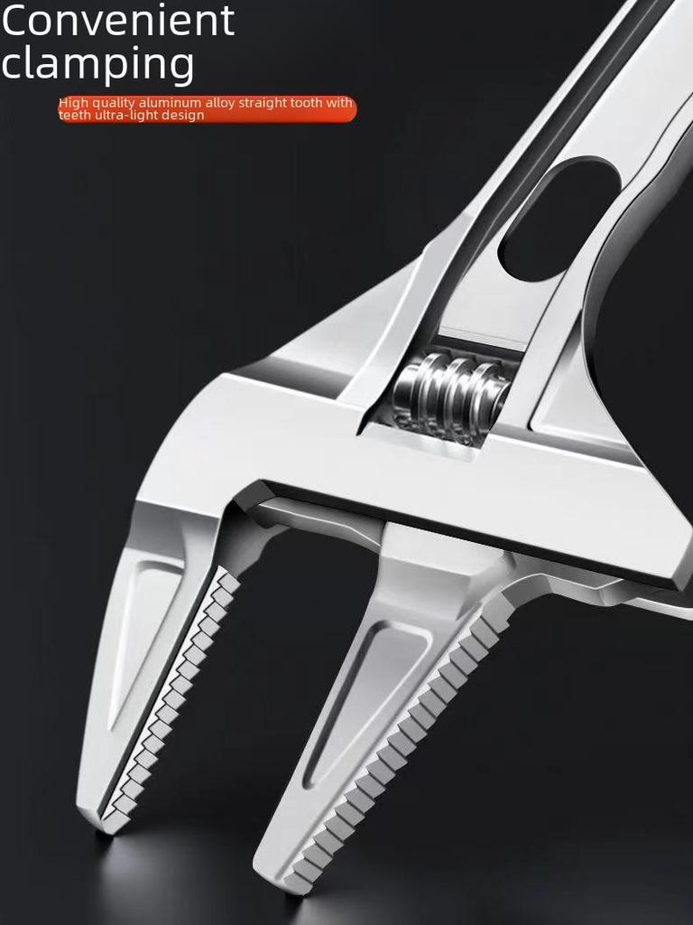 Гаечный ключ для ванной комнаты из алюминиевого сплава с большим отверстием, короткая ручка для универсального монтажа/ремонта кранов и клапанов