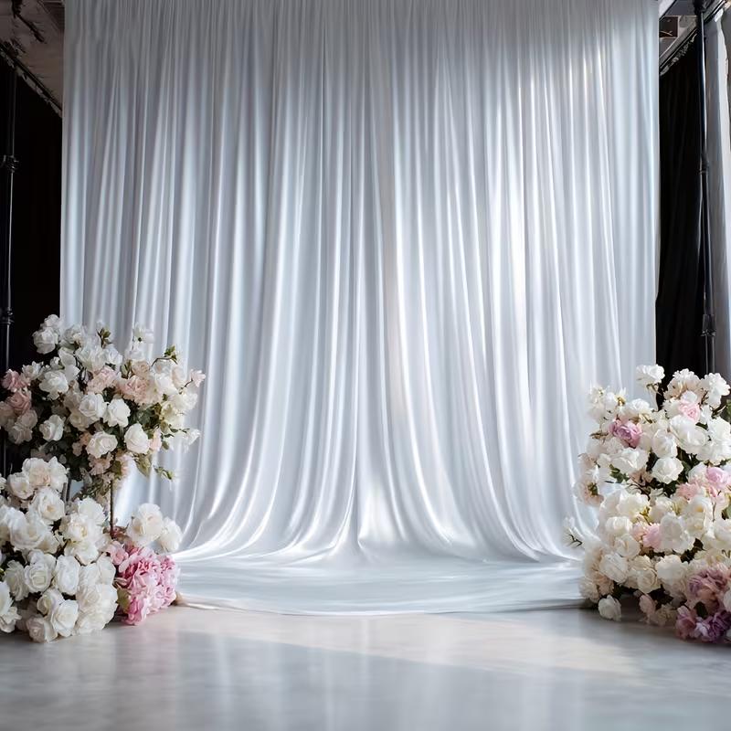 Satin Backdrop Curtain,with Rod Pocket for Wedding,Birthday,Baby Shower,Photography,Graduation Party Backdrop Drapes,1 Panel 5