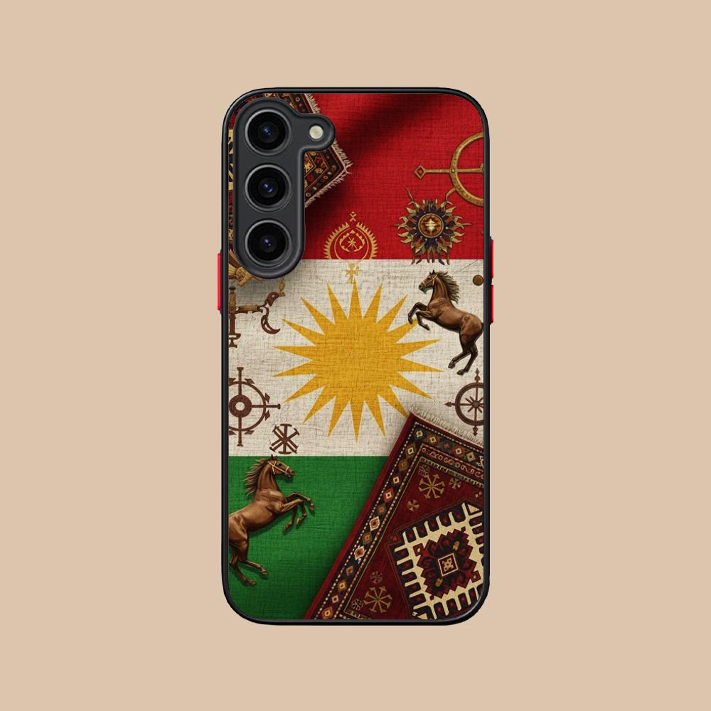 Силиконовый чехол для мобильного телефона с флагом Курдистана для Samsung Galaxy S26 S25 S24 S23 S22 S21 Plus FE Ultra Цветная обложка