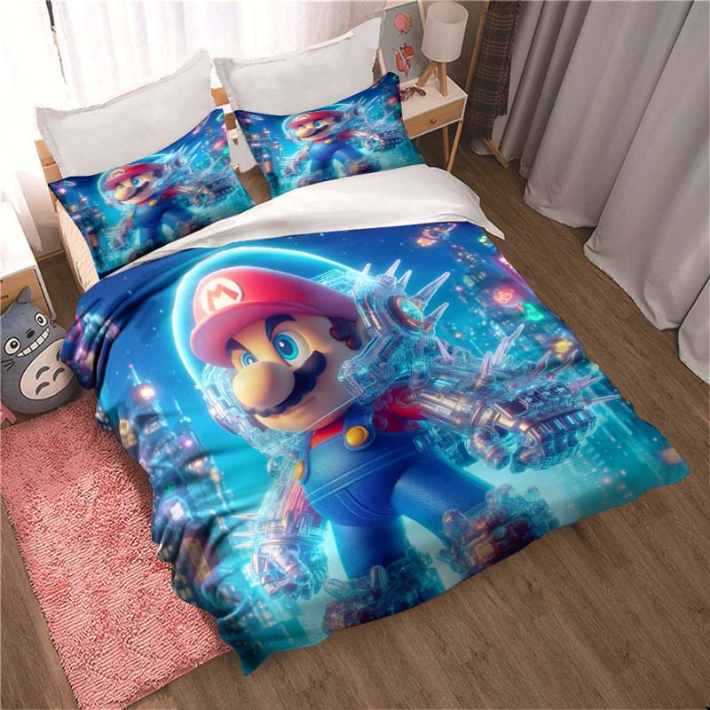 New Super Mario Soft and Comfortable Duvet Cover, Children's Bedding Set Gift, Extra Large Size, Multiple Sizes Available.