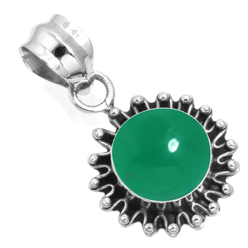 925 Sterling Silver Pendant Women Gemstone Handmade Jewelry Engagement Gift Amber Amethyst Black Onyx Carnelian Garnet Quartz Green Onyx Gold Stone