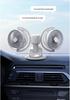 Dual-Head Desktop USB Fan with Light & Timer, Clip & Wall-Mount Options