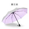 Titanium Silver Glue Three-fold Automatic Umbrella Sunscreen Parasol Small Fresh Pocket Weather and Rain Vinyl Folding Umbrella
