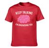 Unisexs Cotton Tshirt With Fun Brain Graphic Casual Crew Neck Short Sleeve Tee For Daily Wear Novelty Print Top For Guys