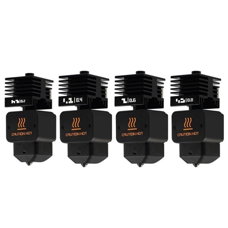 Для Bambu Lab H2D Комплект горячего конца Высокопоточный Закаленная сталь 0.2/0.4/0.6/0.8 мм Сопло горячего конца Сменное Совместимое Bambu A1/A1 Mini