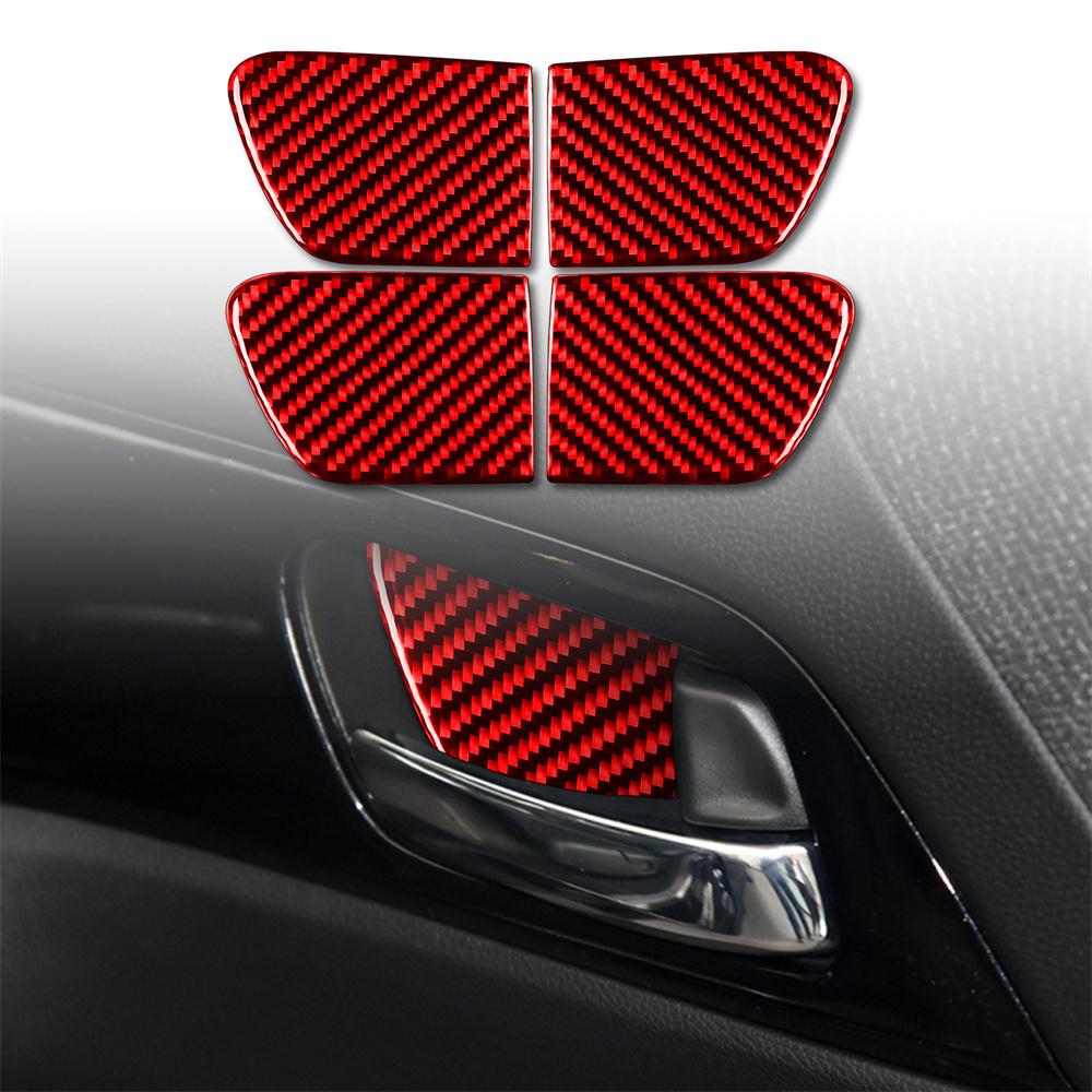 Set Real Carbon Fiber Car Door Handle Cover Trim Kit For Honda Accord 2014-2017