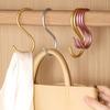 5/10pcs S Shape Hooks for Closet,Gold/Silver Multi-functional Hanging Metal Hook for Clothes Bags Hats,closet Organizer System