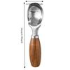Stainless Steel Ice Cream Ball Scoop Wood Handle Rust-proof Fruit Scoop Labor-saving Durable Ice Cream Spade Restaurant