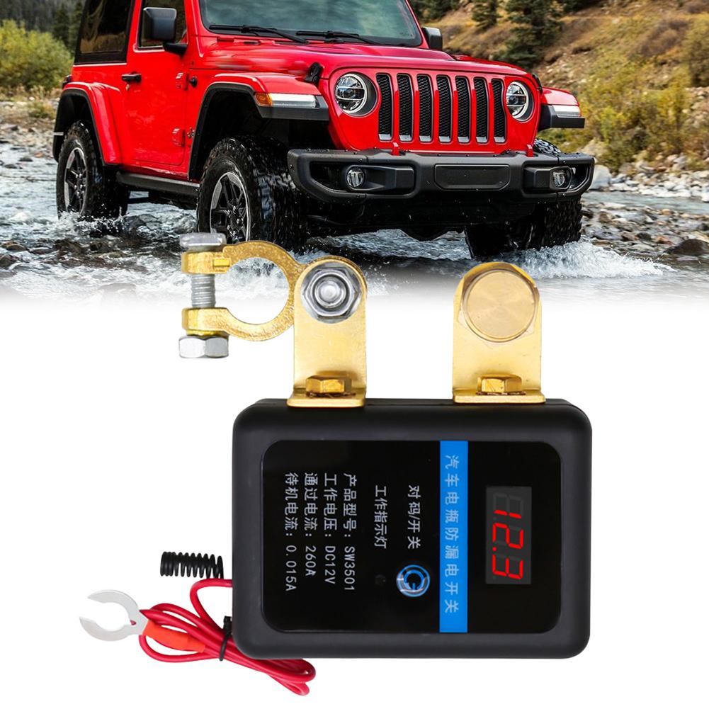 DC 12V Автомобильный пульт дистанционного отключения аккумулятора Защита от утечки 260A Автомобильный пульт дистанционного отключения аккумулятора для автомобиля, грузовика, прицепа, дома на колесах