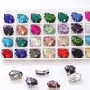 50Pcs/Pack Teardrop Shape Glitter Sewing Rhinestones Diamond Beads Ornament  For Needlework