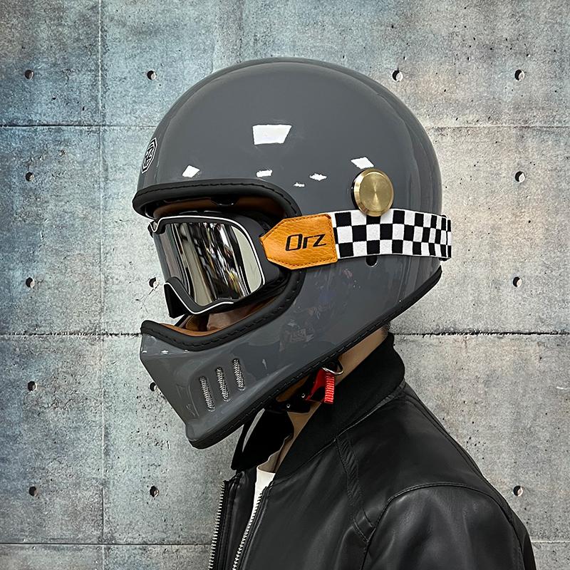 Одобренный Dot, мотоциклетный шлем с полным покрытием, винтажный шлем Cafe Cruiser, линзы из поликарбоната, подкладка из замши