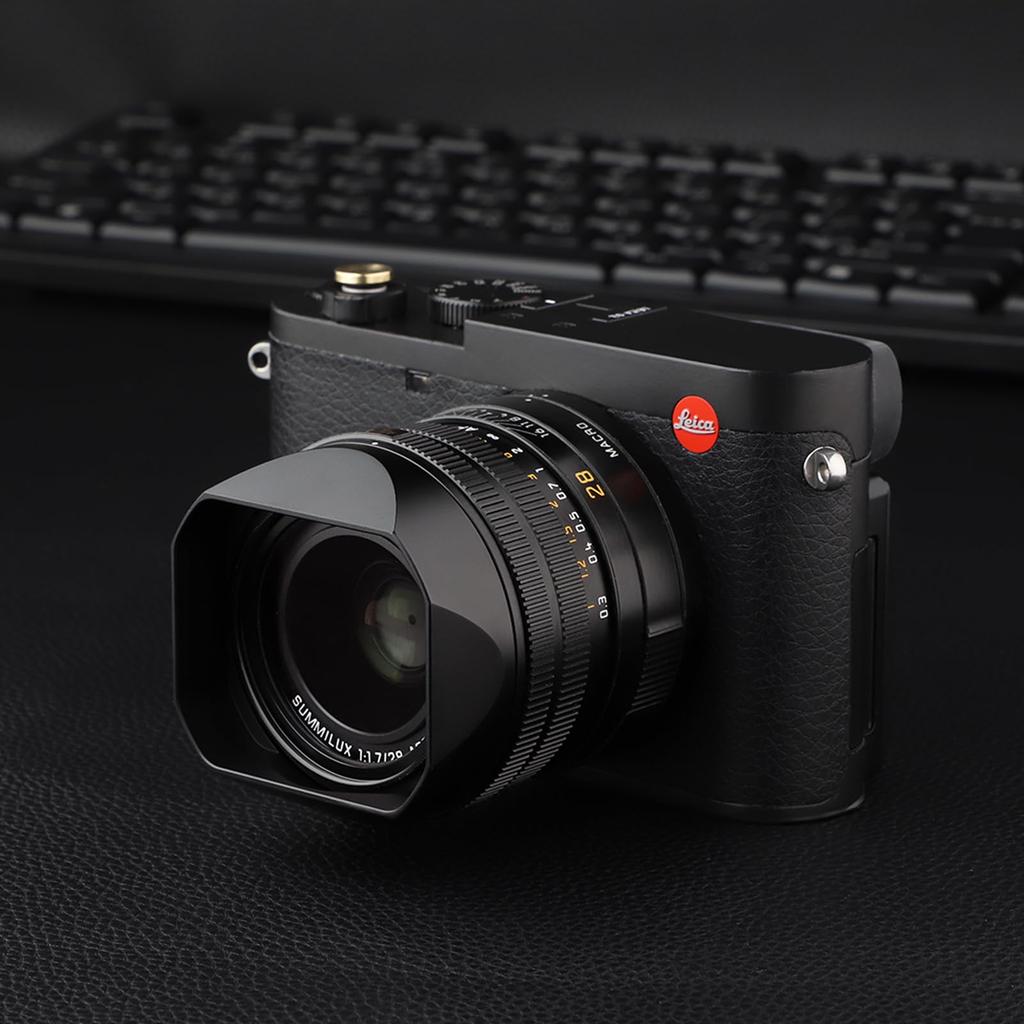 Металлическая квадратная бленда объектива Haoge Leica Q3 Q2 Q QP q3 Typ116 Аксессуары для камер Черный QP LH-LQB