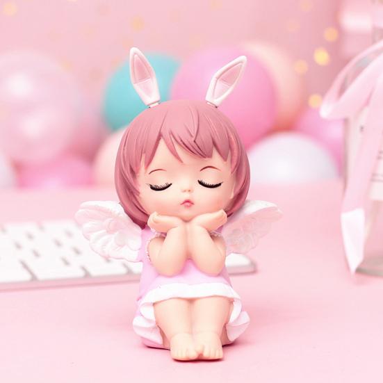 Виниловый ангел девушка орнамент молитва креативный мультфильм статуя декор стола