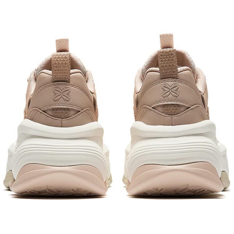 Anta Life Collection Slip Resistant Abrasion Resistant Low top Chunky Sneakers Women's White Beige Brown 122518891-8