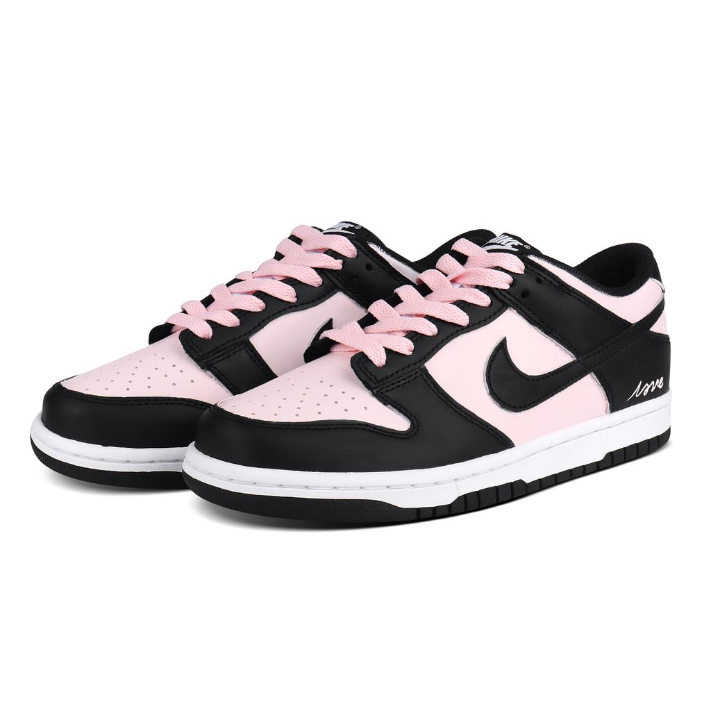 Nike Кроссовки Dunk Скользкие Устойчивые к истиранию Низкие Скейтбордические Женские Черно-розовые DD1391-100(Команда1491-)