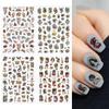 Nail Decals Chinese Slider Dragon Snake 3D Black Nail Stickers Gothic Style