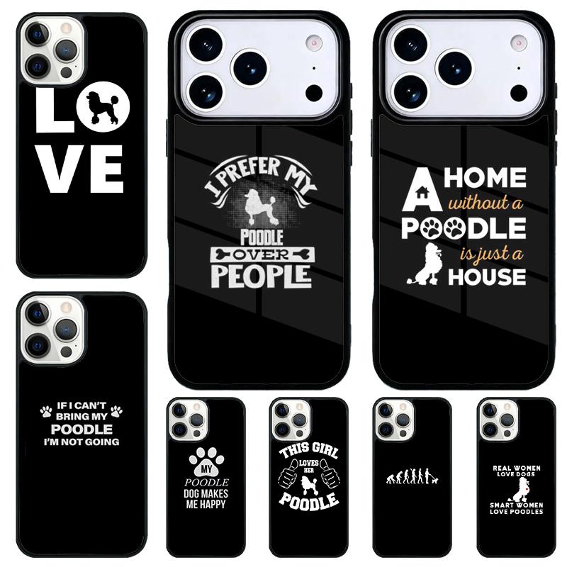 I love my poodle Phone Case for iPhone 17 Air 16 15 11 12 14 13 Pro Max Shockproof Cover