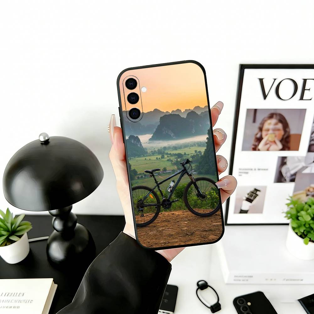 Чехол для телефона на горный велосипед C-Cool M для Samsung Galaxy A73, A72, A71, A70, A53, A52, A51, Мягкий силиконовый черный чехол