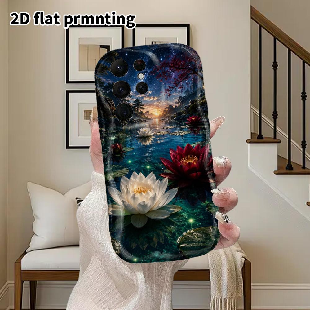 Чехол для телефона: 2D Плоский Защитный Чехол для Samsung Galaxy A34 A35 M05 M06 S20 S22 S21 FE Plus 5G, Стиль для Пары, Тайный Сад Кувшинок, Рождество и Зал