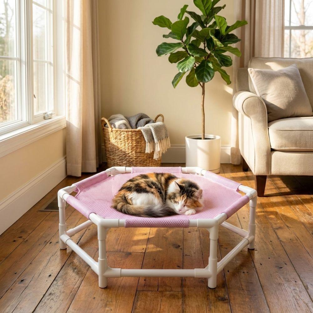 Removable Pet Camping Bed Portable Pet Cool Nest Furniture Supplies Cat Hammock Home Indoor