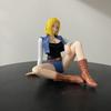 11 см Аниме Dragon Ball Z Андроид 18 Сидящая ПВХ Фигурка Действия Игрушки Коллекционная Модель Подарок