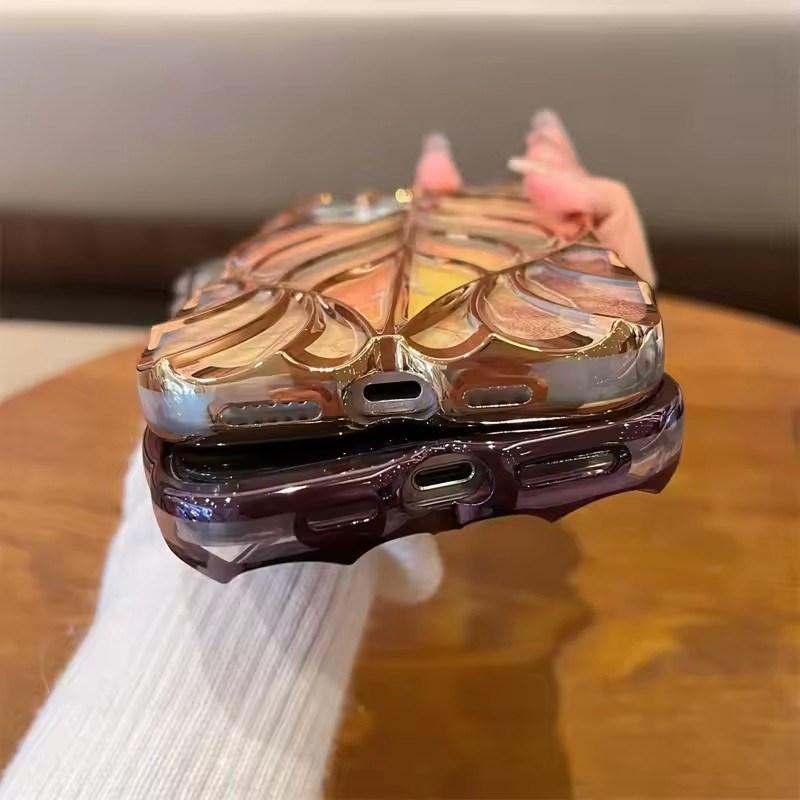 Для iPhone 16 Pro Max роскошный цветной чехол с рамкой из листвы дерева для iPhone 11 12 13 14 15 16 Pro Max Plus мягкий защитный чехол