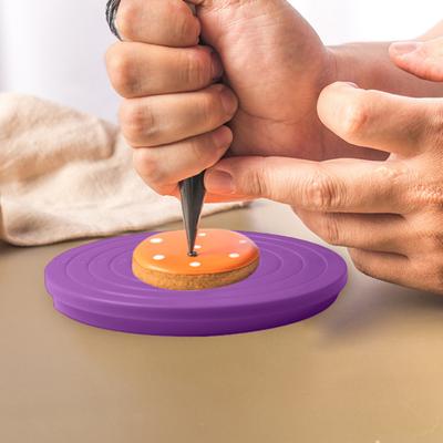 14 см практичный простой в эксплуатации пластиковый поворотный стол для торта мини-инструмент для украшения выпечки помадкой аксессуары для хлебобулочных изделий