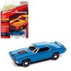 Johnny Lightning Scale Mercury Cougar Eliminator 1970 Blue Diecast Model Car 1/64