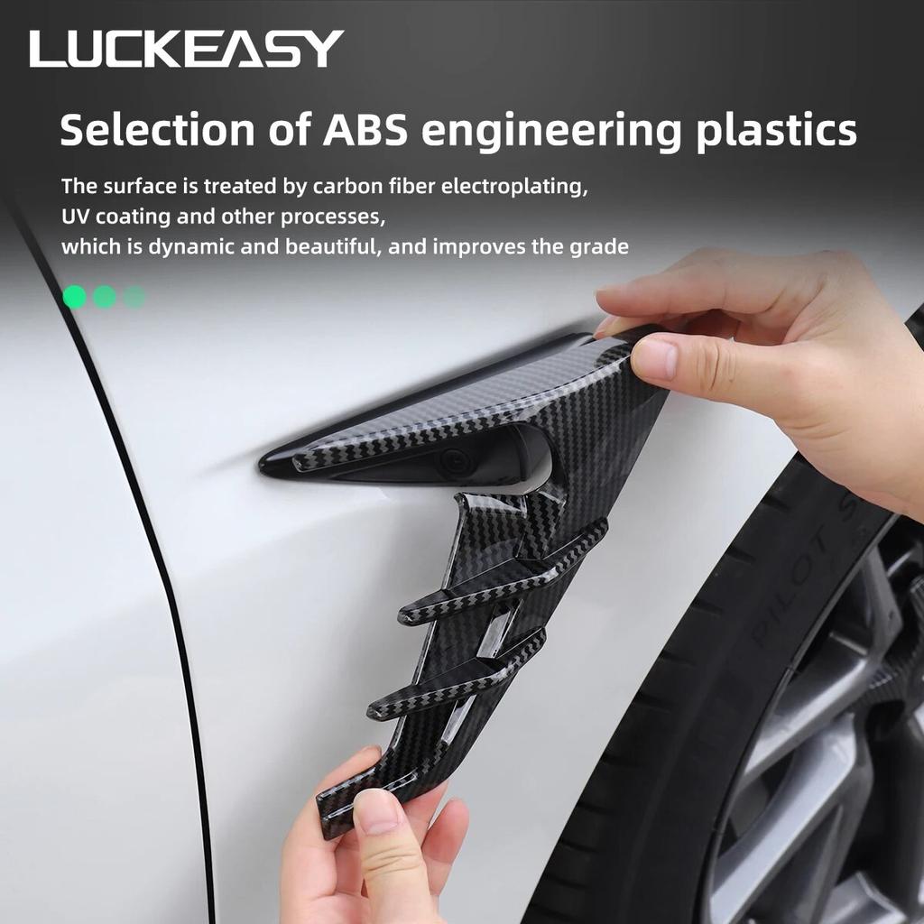 Для Tesla Model 3 Y боковые части камеры автомобиля, боковое крыло, крышка панели, спойлер, пылезащитный чехол, украшение, модификация, аксессуары model3 2023