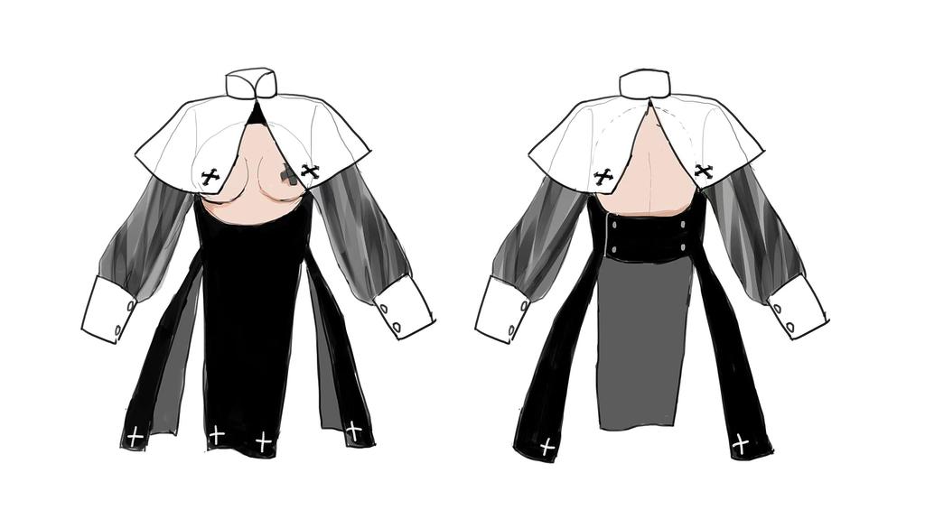 Косплей Сексуальная сестра Монахиня Открытая грудь Открытый ягодицы Костюм Нижнее белье Горничная Святой Пастор Миссионер Церковный хор Милое нижнее белье Платье на Хэллоуин Вуаль Соски 4