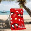 Customizable personalized beach towels Pucca themed designs.Suitable for the beach, yoga, sports;ideal as beach accessories